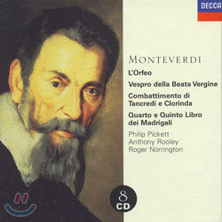Monteverdi : L'Orfeo etc. : PickettㆍRooleyㆍNorrington