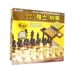 [보드게임 친구들] 2in1 원목 체스 & 바둑 - 올림픽 시범종목 두뇌 스포츠