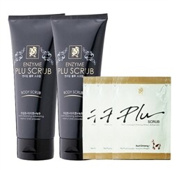 〃(블랙)엔자임플루스크럽 200X2개+홍삼파우치3개 총460g 정품〃 / 바디스크럽 /홈쇼핑정품