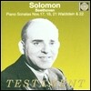 Solomon 베토벤: 피아노 소나타 17 18 22 21번 `발트슈타인` (Beethoven : Piano Sonata No.17 , No.18 , No.21, No.22) 솔로몬 커트너