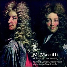 Fabrizio Cipriani 마시티 : 6개의 실내 소나타 (Michele Mascitti: 6 Sonate Dacamera Op.2)