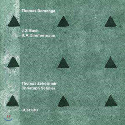 Thomas Demenga 바흐: 독주 첼로를 위한 조곡 / 침머만: 소나타 (Bach : Suites For Violoncello Solo No.2 Bwv1008 / Zimmermann : Sonatas) 