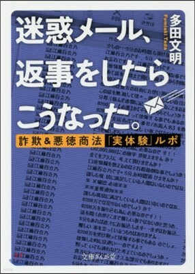 迷惑メ-ル,返事をしたらこうなった。