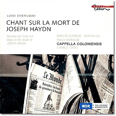 Gabriele Ferro 케루비니: 하이든의 죽음에 대한 애가, 교향곡 D장조 (Luigi Cherubini: Chant Sur La Mort de Joseph Haydn, Symphony in D major) 