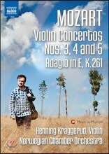 Henning Kraggerud 모차르트: 바이올린 협주곡 3, 4, 5번, 아다지오 (Mozart: Violin Concertos K.216, 218 &amp; 219, Adagio K.261) 헤닝 크라게루드, 노르웨이 챔버 오케스트라