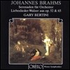 Gary Bertini 브람스: 오케스트라를 위한 세레나데 1 & 2번, 사랑의 노래 왈츠 (Brahms: Serenades for Orchestra, Liebeslieder-Walzer) 가리 베르티니, 빈 심포니 오케스트라 [2LP]