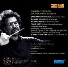 Giuseppe Sinopoli 슈만: 교향곡 4번 / 리스트: 오르페우스 / 바그너: 리엔치 서곡 / 슈트라우스: 영웅의 생애 외 (Weber / R. Strauss / Wagner / Liszt / Schumann) 주세페 시노폴리, 슈타츠카펠레 드레스덴