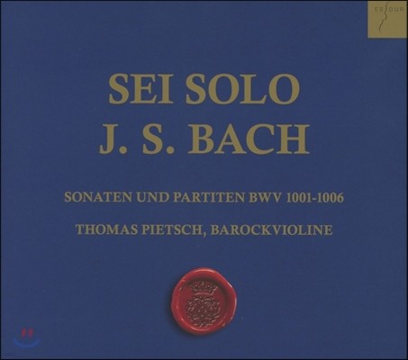 Thomas Pietsch 바흐: 바이올린 독주를 위한 소나타와 파르티타 전곡 (J.S. Bach: Sonatas and Partitas For Solo Violin BWV1001-1006) 토마스 피치