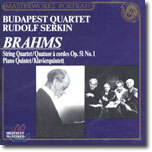 Brahms : String QuartetㆍPiano Quintet : Budapest QuartetㆍSerkin