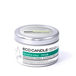 에코캔들 - 편한호흡(Breath easy), 180g, 유칼립투스, 파인, 로즈마리... 등의 푸른 허브 향