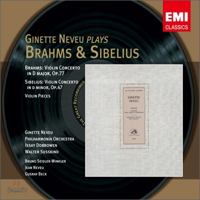 브람스 &amp; 시벨리우스 : 바이올린 협주곡 &amp; 바이올린 소품 - 지네트 느뵈