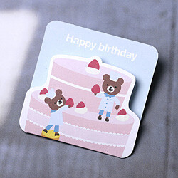 케익만드는곰생일카드