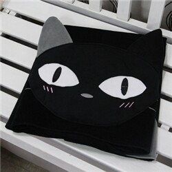[무료배송] 고냥이 무릎담요-BLACK