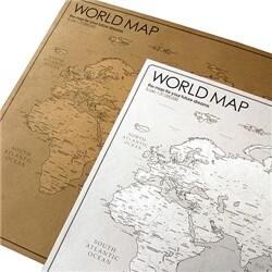 [knock] 세상을 담은 지도 - WORLD MAP 세계지도 (2장 세트)