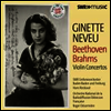 브람스 & 베토벤: 바이올린 협주곡 (Brahms & Beethoven: Violin Concertos) (2CD) - Ginette Neveu