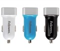 초고속 자동차용 2포트 USB 충전기(화이트, 블랙, 블루)