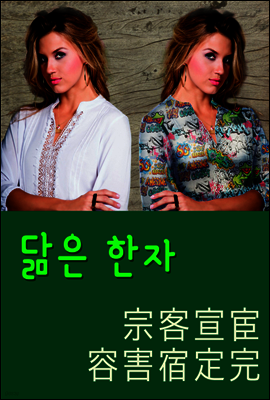 닮은 한자 : 宗客宣宦容害宿定完