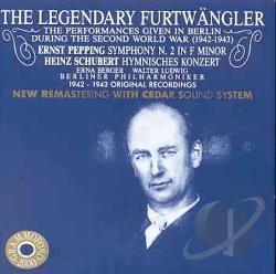 Wilhelm Furtwangler / Pepping : Symphony No. 2, Schubert : Hymnisches Konzert for Soloist, Organ and Orchestra (수입/AB78510)