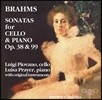 Luigi Piovano 브람스: 첼로 소나타 (Brahms: Sonatas for Cello & Piano Op.38 & 99 ) 루이지 피오바노, 루이사 프레이어