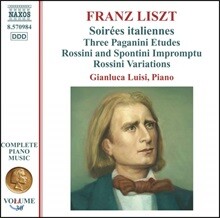 Gianluca Luisi 리스트: 이탈리아의 밤, 파가니니 연습곡 1,4,6번 외 (Liszt: Complete Piano Music Volume 30)