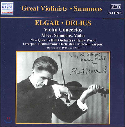 Albert Sammons 엘가 / 델리우스: 바이올린 협주곡 - 알버트 사몬스