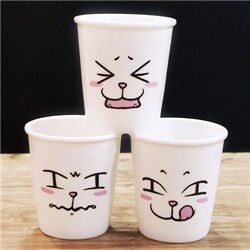 묘상 웰빙도자기컵 3pcs