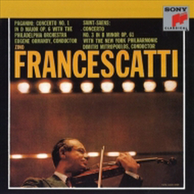 파기니니: 바이올린 협주곡 1번, 생상: 바이올린 협주곡 3번 (Paganini: Concerto No.1 &amp; Saint-saens: Concerto No.3) (Ltd. Ed)(일본반)(CD) - Zino Francescatti