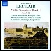 Adrian Butterfield 장-마리 르클레르: 바이올린 소나타 1권 - 9-12번 (Jean-Marie Leclair: Violin Sonatas Book 1 Nos.9-12)