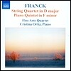 Cristina Ortiz 프랑크: 현악 사중주, 피아노 오중주 (Franck: String Quartet in D major, Piano Quintet in F minor)