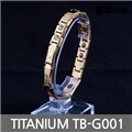 사노피아 티타늄 게르마늄 자석 팔찌 TB-G001 (골드)