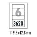 [폼텍] 주소용라벨 LS-3620(100매6칸119.3x42.8mm)
