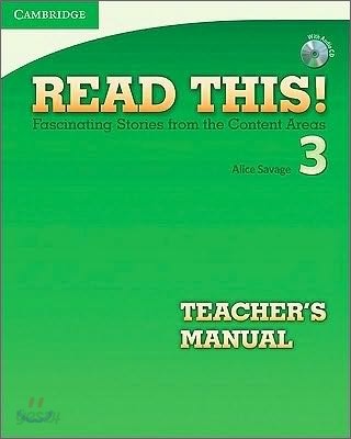 Read This! Level 3 Teacher&#39;s Manual with Audio CD: Fascinating Stories from the Content Areas [With CD (Audio)]