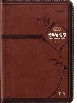 개역개정 큰 글자 굿모닝성경 21C 찬송가 (소,합본,색인,최고급신소재,지퍼)(12.5*18.0)(브라운)