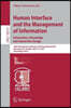 Human Interface and the Management of Information: Information, Knowledge and Interaction Design