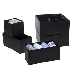 [한샘인테리어]베이직 서랍정리함 6P세트(블랙)  P#7417#