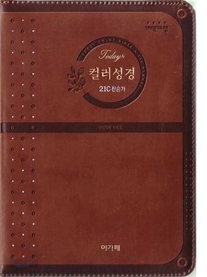 개역개정 투데이컬러성경 21C 찬송가(소,합본,색인,최고급신소재,지퍼)(12.0*17.5)(다크브라운