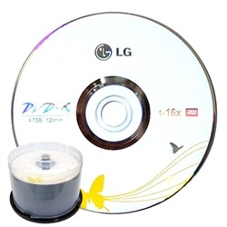 [엘지] LG DVD+R 16X 50P CAKE 폭넓은 호환성/게임/영화/차량용 호환