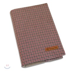 [바느질시간]RED + BLACK CHECK 북커버