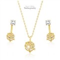 [NeeGee] 14K Gold-Pin 큐빅인더 로즈 2종세트
