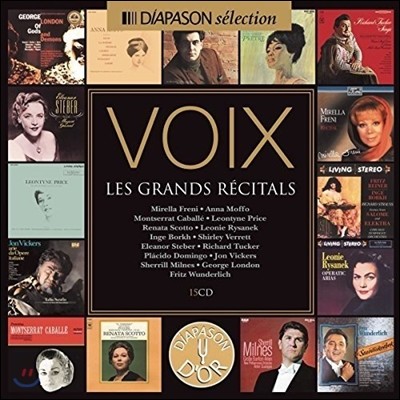 디아파종 셀렉션 - 15명의 위대한 성악가 리사이틀 15CD 박스세트 (Voix - Les Grands Recitals)