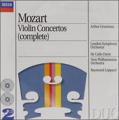 Arthur Grumiaux 모차르트: 바이올린 협주곡 전곡집 (Mozart : Violin Concerto And Sonata) 아르투르 그뤼미오
