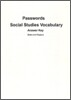 Passwords Social Studies Vocabulary States and Regions : Answer Key