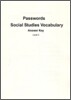 Passwords Social Studies Vocabulary Book C : Answer Key