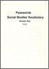 Passwords Social Studies Vocabulary Book B : Answer Key