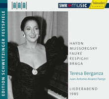 테레사 베르간자: 가곡의 밤 (Teresa Berganza: An Evening Of Song 1985)