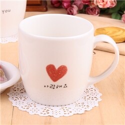 스토리 디자인 머그컵 - 사랑해요
