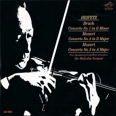 브루흐/모차르트 : 바이올린 협주곡 1번/4 &amp; 5번 - 야샤 하이페츠