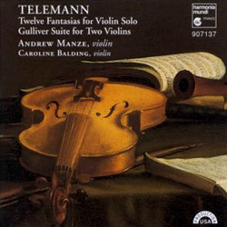 텔레만 : 12개의 무반주 환상곡, 걸리버 모음곡 - 앤드류 맨츠