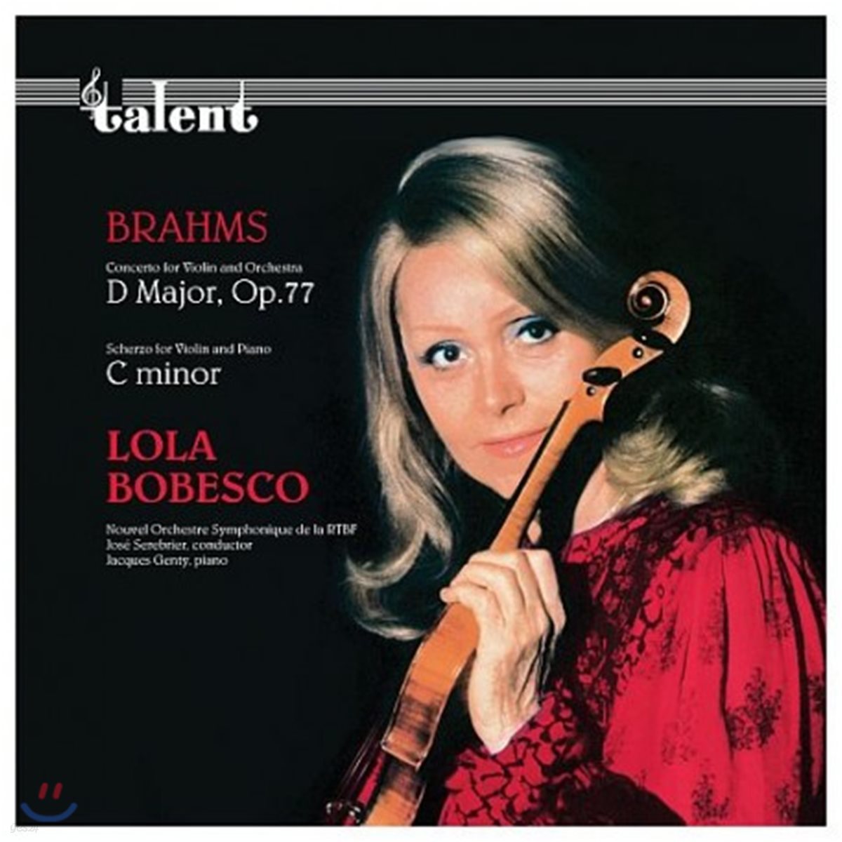 Lola Bobesco 브람스: 바이올린 협주곡과 소나타 - 롤라 보베스코 (Brahms: Violin Concerto Op.77)[LP]