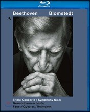 Herbert Blomstedt 베토벤: 삼중 협주곡, 교향곡 5번 - 게반트하우스 오케스트라, 헤르베르트 블롬슈테트 (Beethoven: Triple Concerto Op.56, Symphony Op.67) [블루레이]